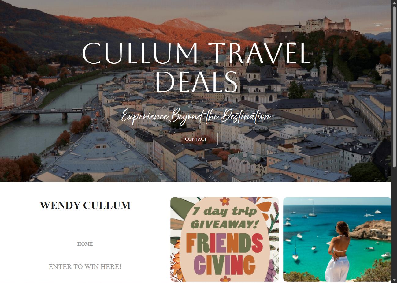 Wendy Cullum Travel website